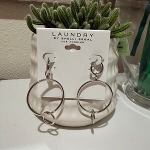 Laundry By Shelli Segal Silver Hoop Earrings